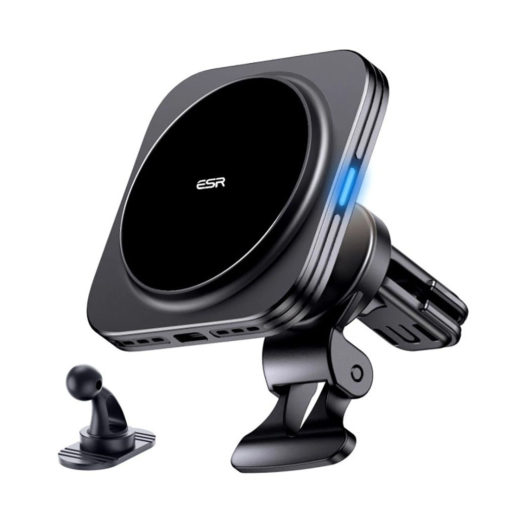 ESR Car Holder s bezdrátovým nabíjením Qi2 HaloLock pro ventilaci černý