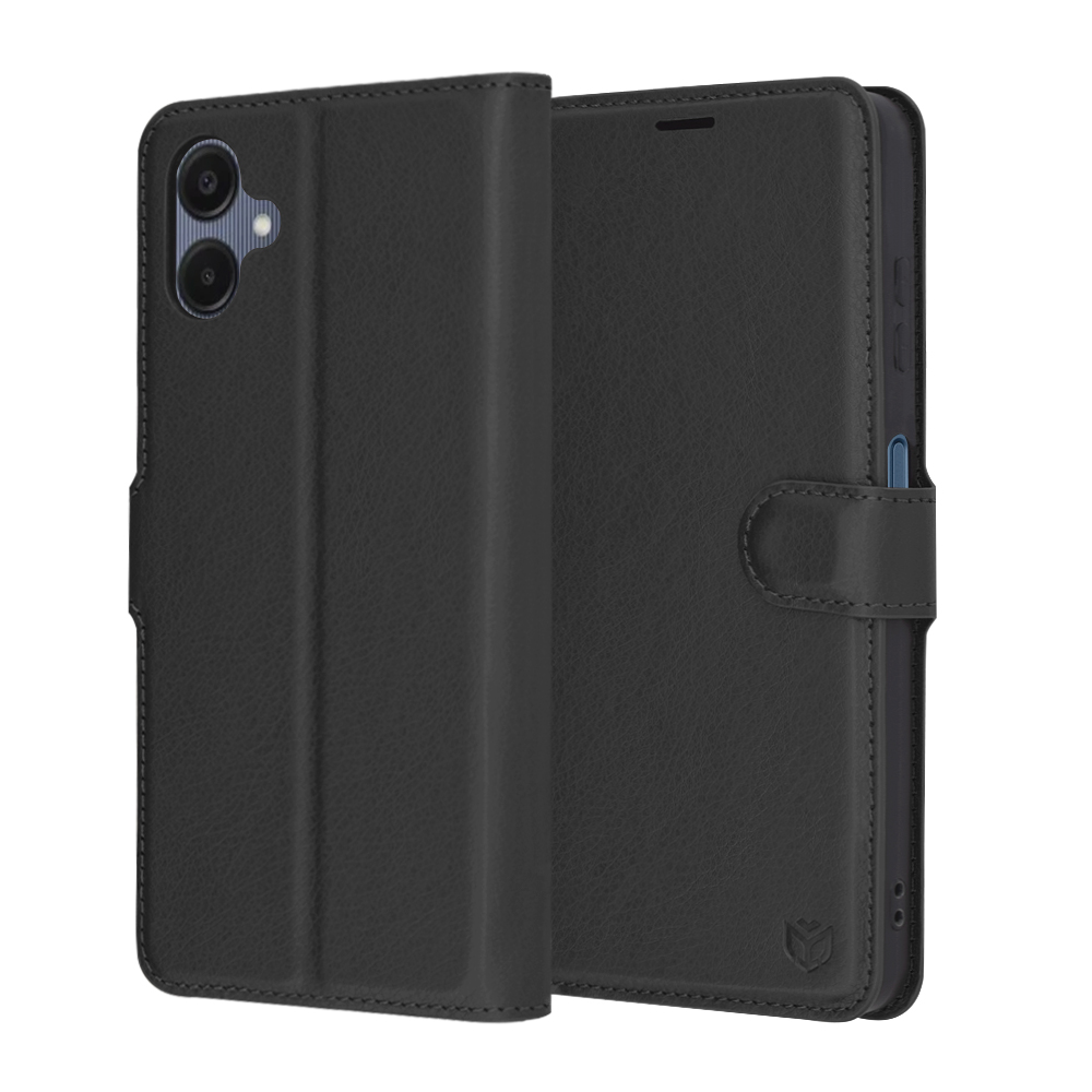 Levně Kožené pouzdro Techsuit Samsung Galaxy A06 černé