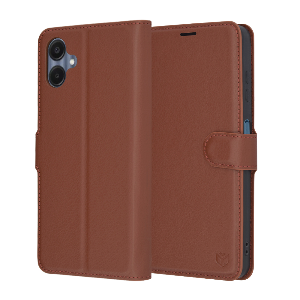Levně Pouzdro Techsuit Leather Folio pro Samsung Galaxy A06 hnědé