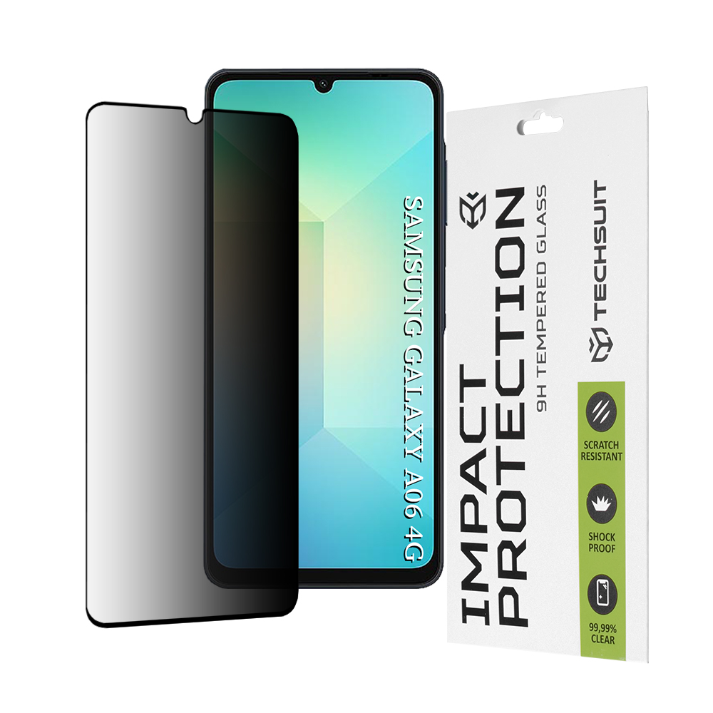 Levně Techsuit 111D Privacy Full Glue pro Samsung Galaxy A06 A07 černá