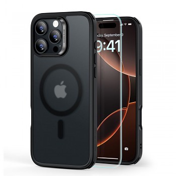 ESR Classic Hybrid HaloLock s ochranným sklem iPhone 16 Pro Max matná černá