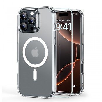 ESR Classic Hybrid HaloLock s ochranou displeje iPhone 16 Pro matně čirý