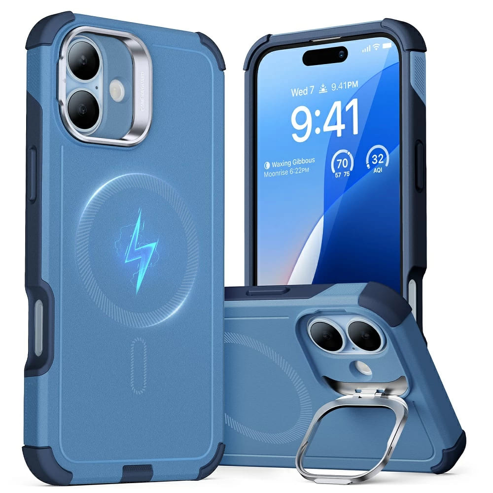 Levně ESR Cyber Armor Kickstand pro iPhone 16 modrá