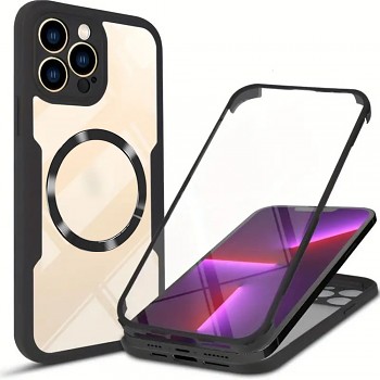 Techsuit ColorVerse 360 MagSafe Series + Ochranné sklo iPhone 13 Pro Max černá