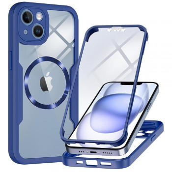 Techsuit ColorVerse 360 MagSafe Series + Ochranné sklo iPhone 14 Modrá