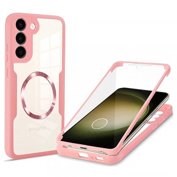 Techsuit ColorVerse 360 MagSafe Series + Ochranné sklo Samsung Galaxy S23 Plus Růžová