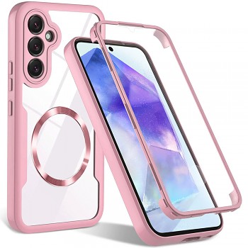 Techsuit ColorVerse 360 MagSafe Series + Ochranné sklo Samsung Galaxy S23 FE Růžová