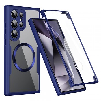 Techsuit ColorVerse 360 MagSafe Series + Ochranné sklo Samsung Galaxy S24 Ultra Modrá