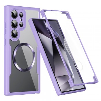 Techsuit ColorVerse 360 MagSafe Series + Ochranné sklo Samsung Galaxy S24 Ultra Fialová