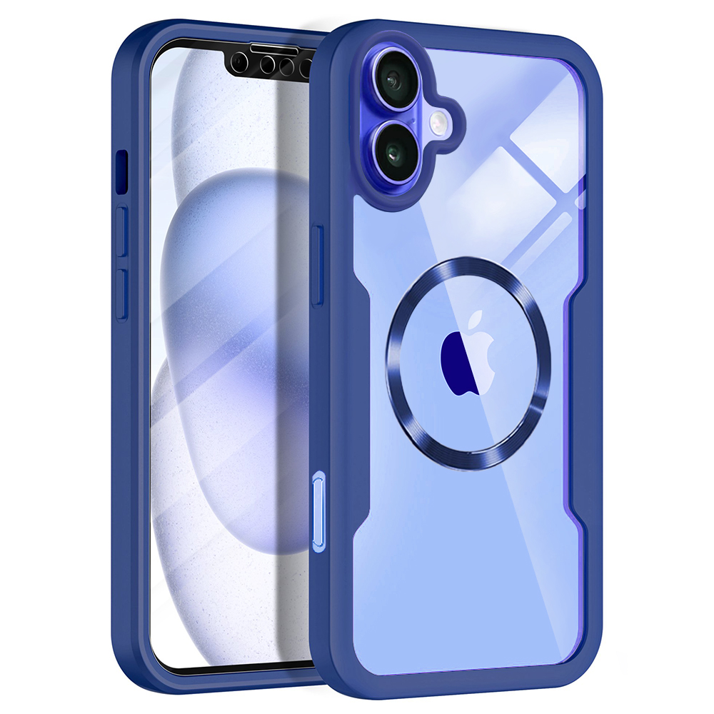 Levně Techsuit ColorVerse 360 MagSafe Series + Ochranné sklo iPhone 16 Modrá