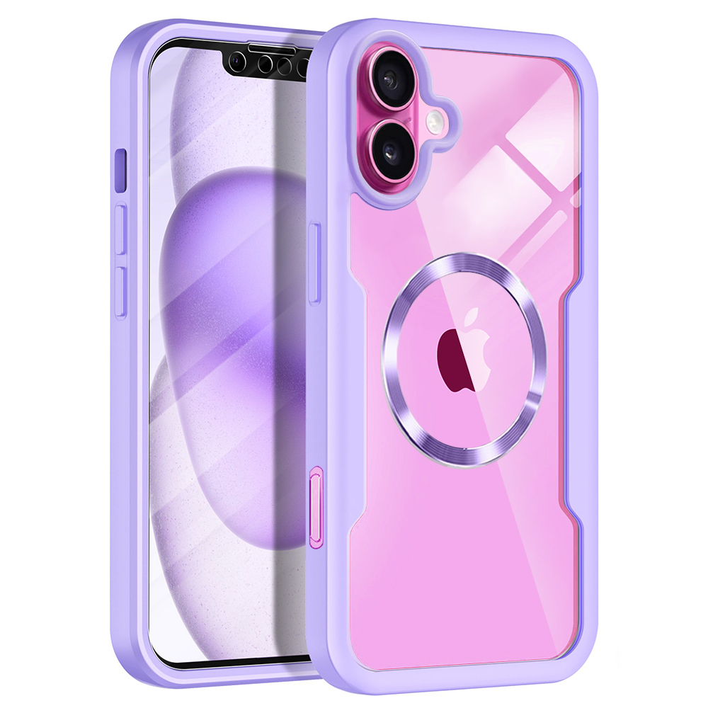Levně Techsuit ColorVerse 360 MagSafe Series + Ochranné sklo iPhone 16 Plus Fialová