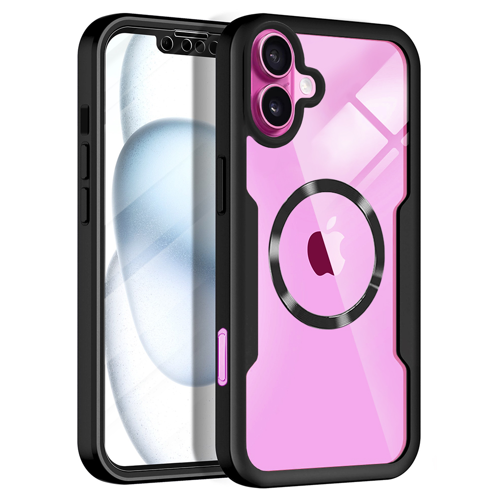 Levně Techsuit ColorVerse 360 MagSafe Series + Ochranné sklo iPhone 16 Plus černá
