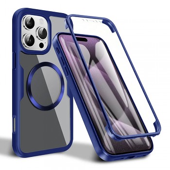 Techsuit ColorVerse 360 MagSafe Series + Ochranné sklo iPhone 16 Pro Max Modrá
