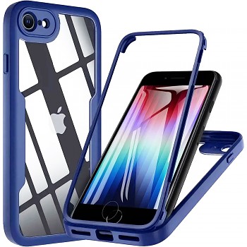 Techsuit ColorVerse 360 Series + Ochranné sklo iPhone 7 8 SE 2 SE 3 modrá