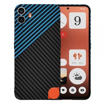 Telefon Nothing CMF Phone 1 modrý Pulse Techsuit Carbonite FiberShell