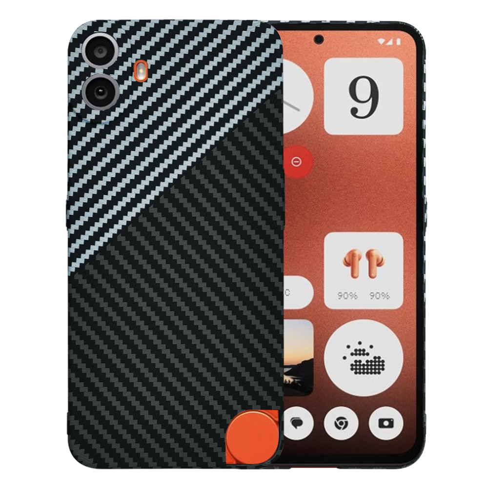 Levně Telefon Nothing CMF Phone 1 Stealth šedá Techsuit Carbonite FiberShell
