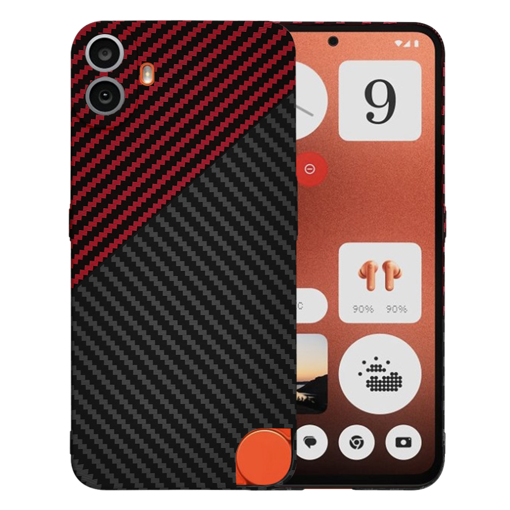 Levně Telefon Nothing CMF Phone 1 Techsuit Carbonite FiberShell červený Vortex