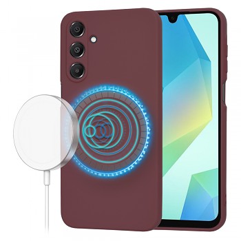 Techsuit SoftFlex MagSafe pro Samsung Galaxy A16 4G / A16 5G švestkově červená