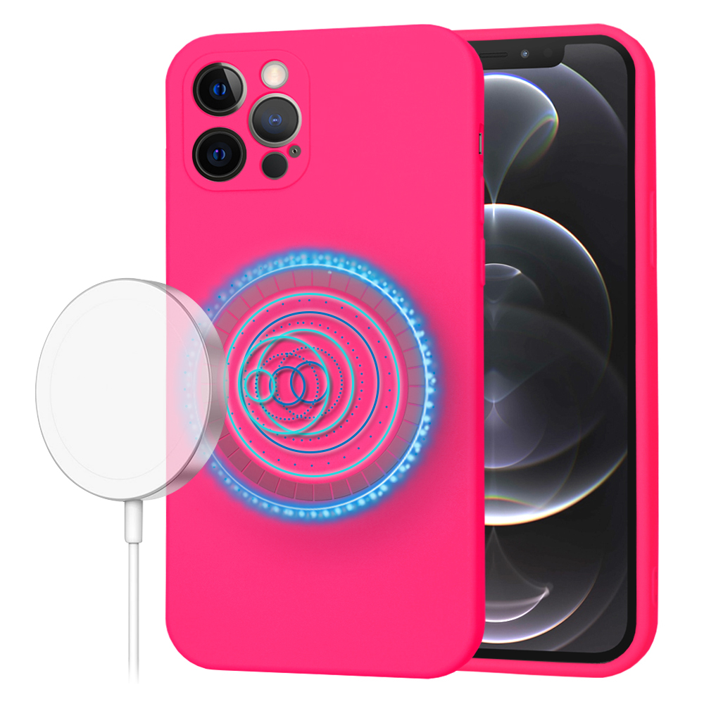 Levně Techsuit SoftFlex MagSafe pro iPhone 12 Pro růžová