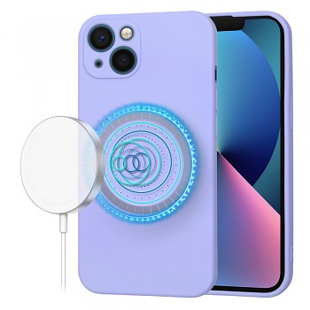 Techsuit SoftFlex MagSafe pro iPhone 13 světle fialová
