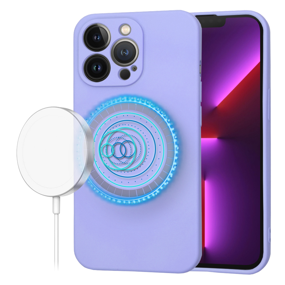 Levně Techsuit SoftFlex MagSafe pro iPhone 13 Pro světle fialová