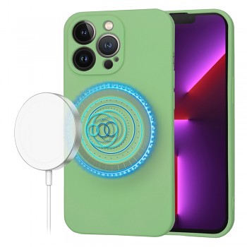Techsuit SoftFlex MagSafe pro iPhone 13 Pro v mátově zelené