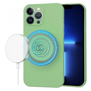 Techsuit SoftFlex MagSafe pro iPhone 13 Pro Max v mátově zelené