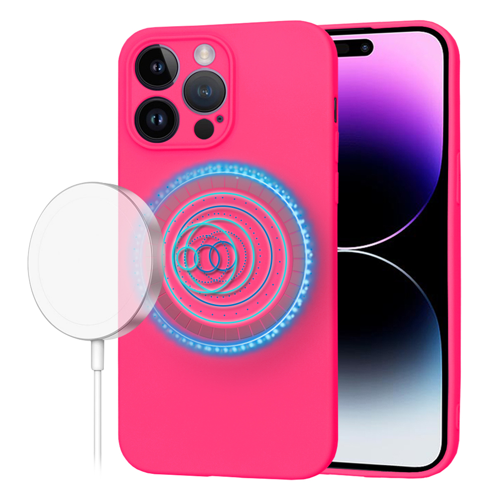 Levně Techsuit SoftFlex MagSafe pro iPhone 14 Pro Max růžová