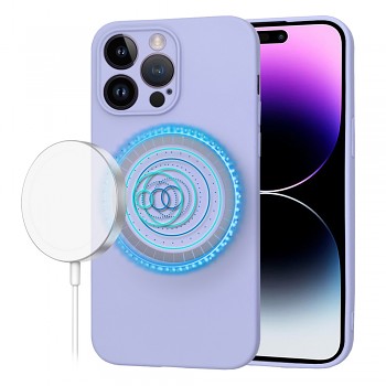 Techsuit SoftFlex MagSafe pro iPhone 14 Pro Max světle fialová