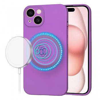 Techsuit SoftFlex MagSafe pro iPhone 15 fialová