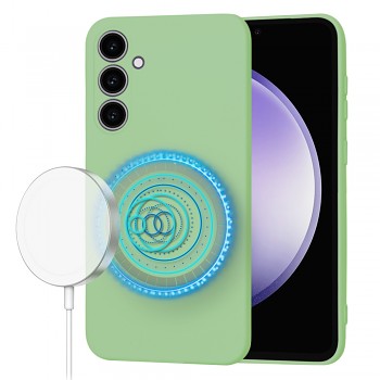 Techsuit SoftFlex MagSafe pro Samsung Galaxy S23 FE v mátově zelené