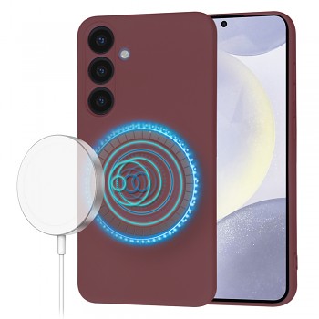 Techsuit SoftFlex MagSafe pro Samsung Galaxy S24 Plus švestkově červená