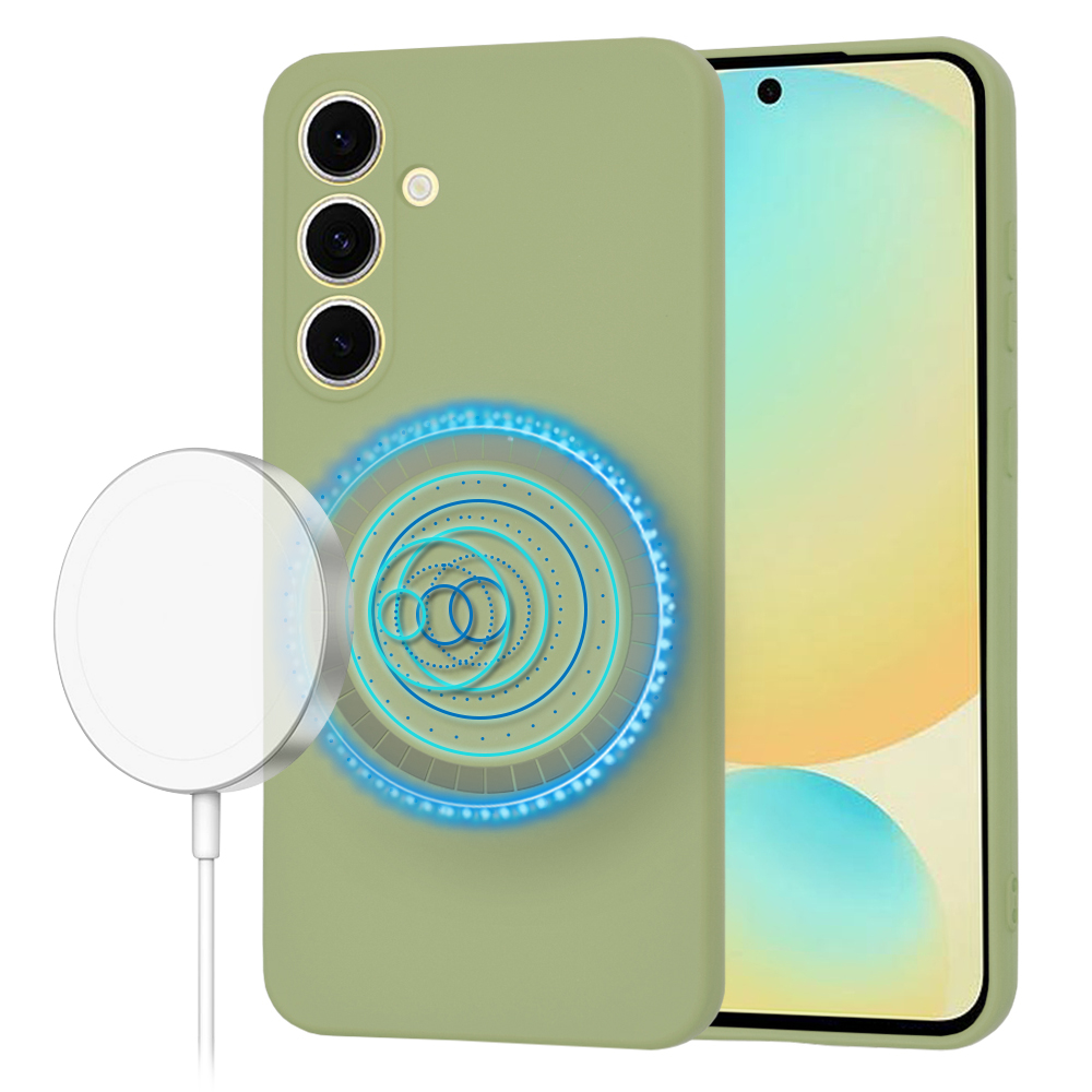 Levně Techsuit SoftFlex MagSafe pro Samsung Galaxy S24 FE v barvě matcha