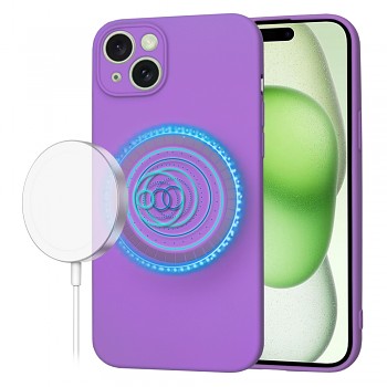 Techsuit SoftFlex MagSafe pro iPhone 15 Plus fialová