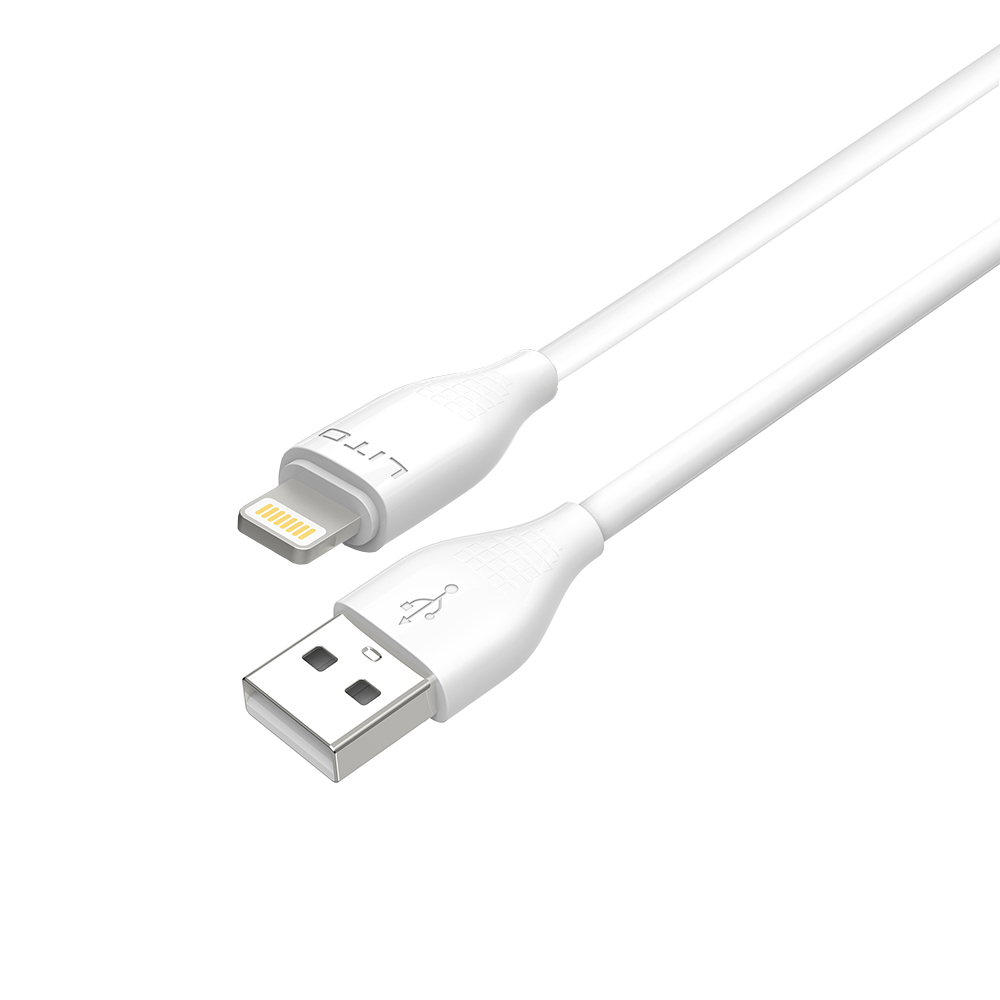 Levně Lito Datový kabel LD03L USB na Lightning Rychlé nabíjení 2.4A 1m Bílá
