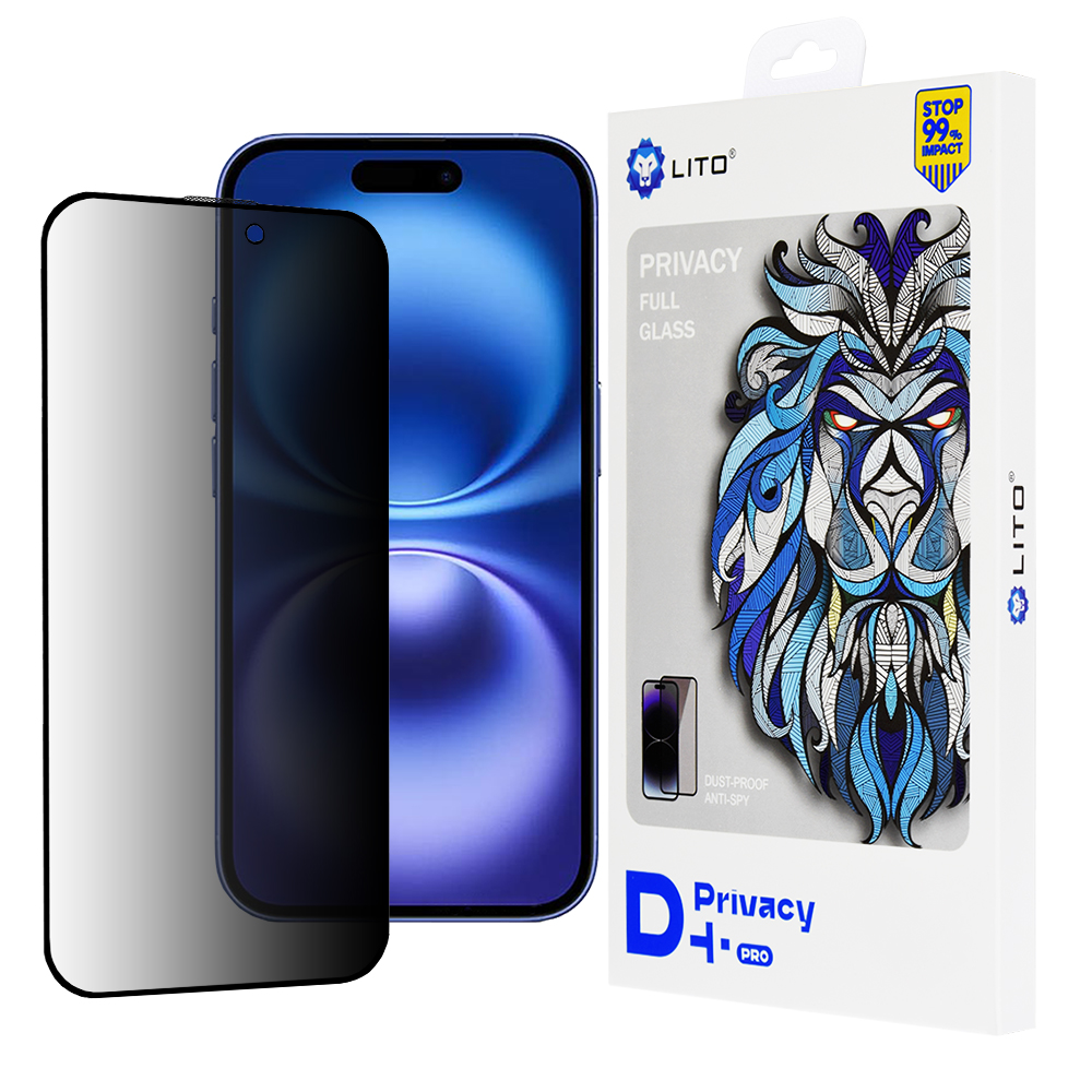 Levně Lito D+ Pro Privacy pro iPhone 16 černá