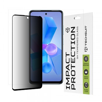 Techsuit 111D Privacy Full Glue pro Infinix Hot 40 40 Pro Tecno Spark 20 Pro Pova 5 Pro černá