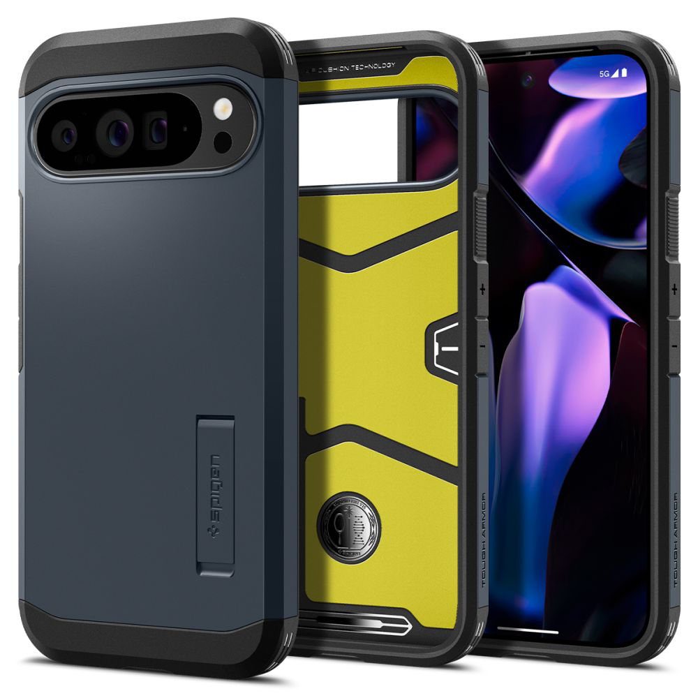 Levně Pouzdro Spigen Tough Armor pro Google Pixel 9 Pro XL kovová břidlice