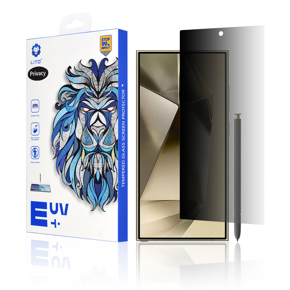Levně Ochranné sklo Lito 3D UV pro Samsung Galaxy S24 Ultra Privacy