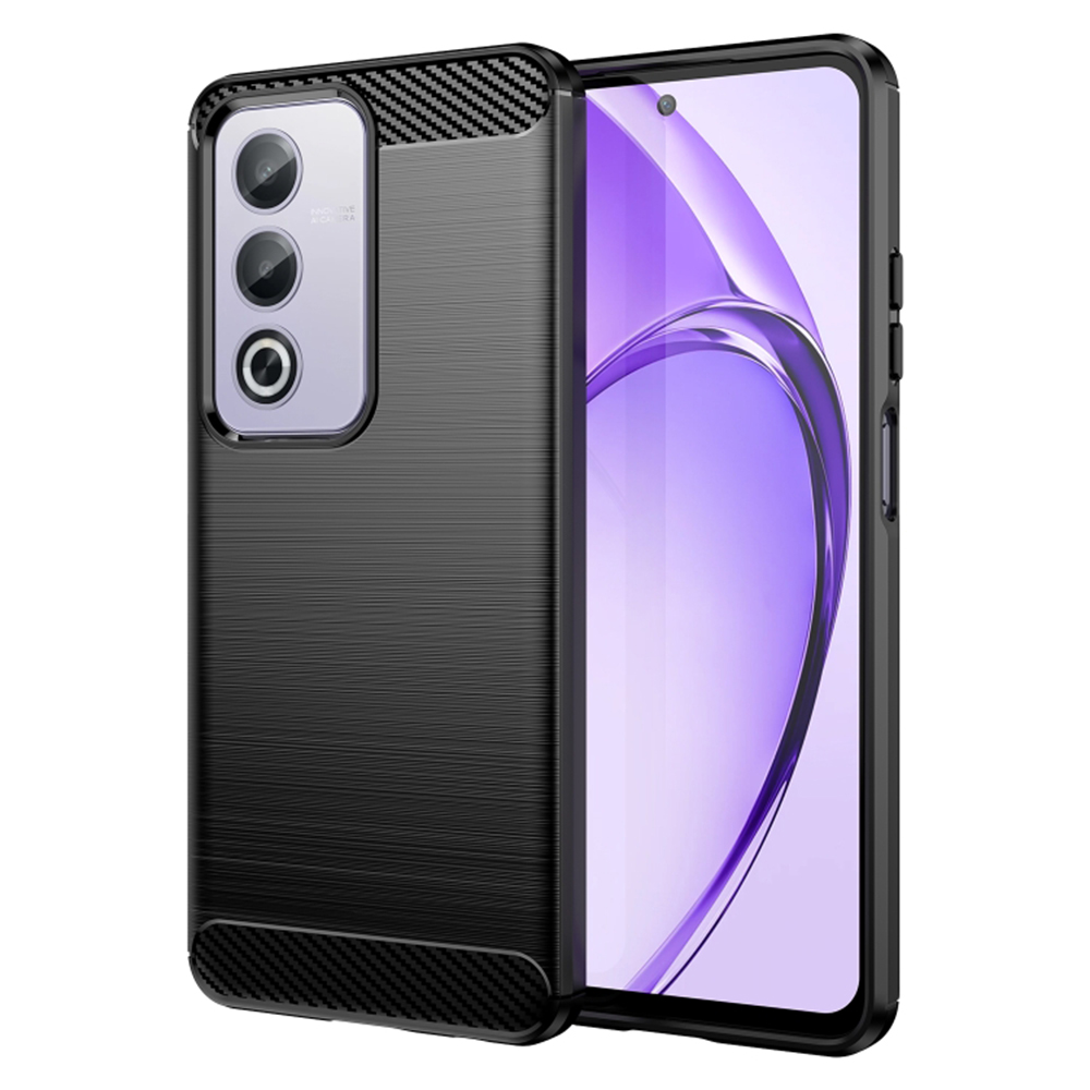 Levně Pouzdro Techsuit Carbon Silicone pro Oppo A80 5G černé