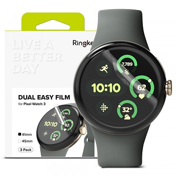 Ringke Dual Easy Film 3 ks Google Pixel Watch 3 41mm průhledná