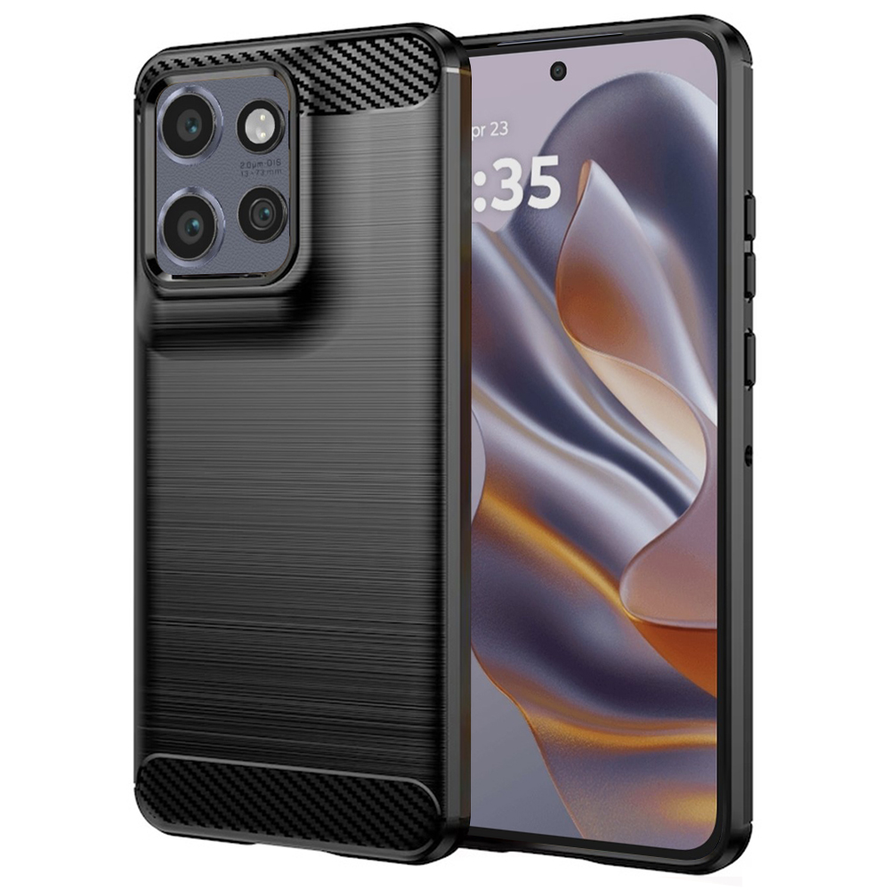 Levně Techsuit Carbon Silicone pro Motorola Edge 50 Neo Edge 60 Neo ThinkPhone 25 černá