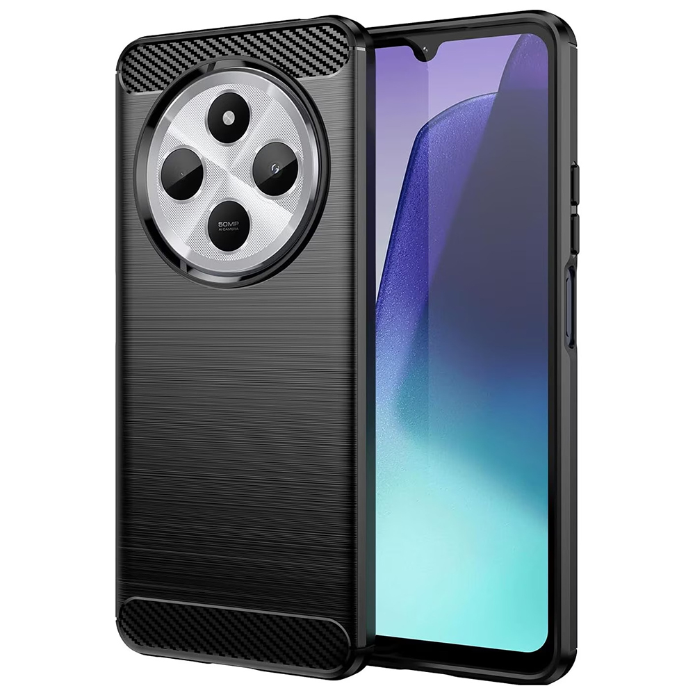 Levně Pouzdro Techsuit Carbon Silicone Xiaomi Redmi 14C / Poco C75 černé
