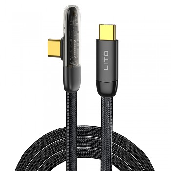 Lito Datový kabel LD11CC Type-C na Type-C rychlé nabíjení 60W 1m černý