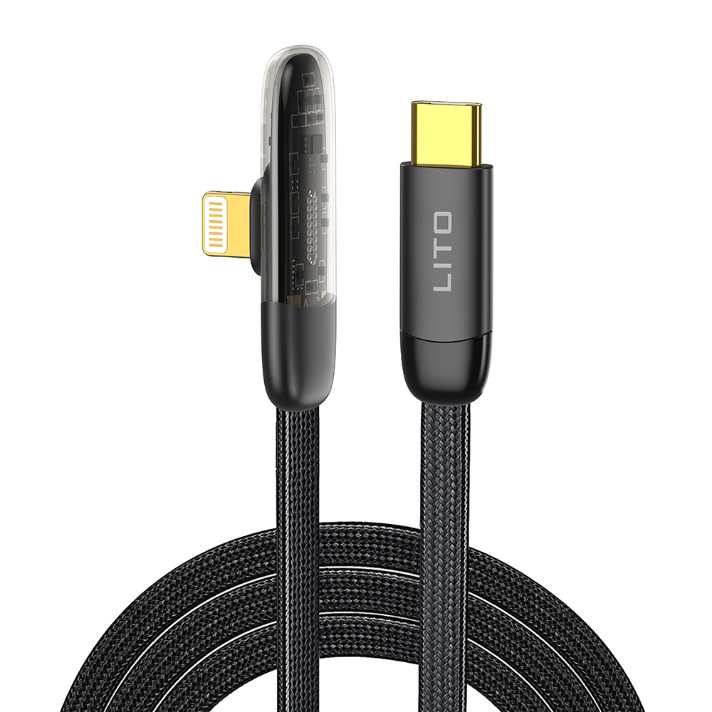 Levně Lito Data Cable LD11CL Type-C na Lightning rychlonabíjecí černý 1m