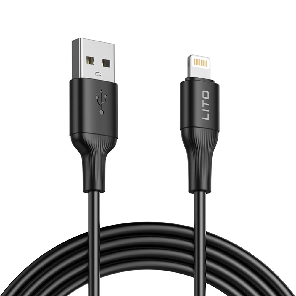 Levně Lito Datový kabel LD06L USB na Lightning 2.4A PVC 1m černý