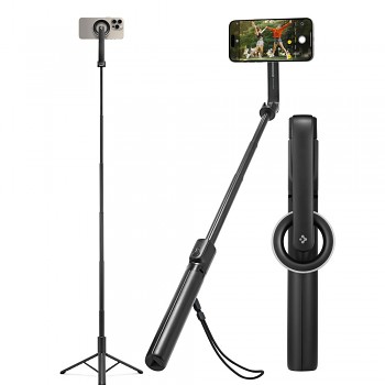Spigen Selfie Stick S580W MagSafe s tripodem stabilní Bluetooth pro iOS a Android černá