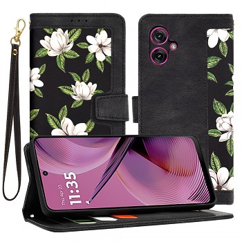 Pouzdro Techsuit FlipCraft pro Motorola Moto G55 Květiny úsvitu