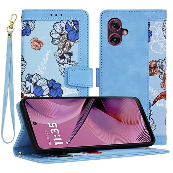 Techsuit FlipCraft Motorola Moto G55 v zářivě modré barvě