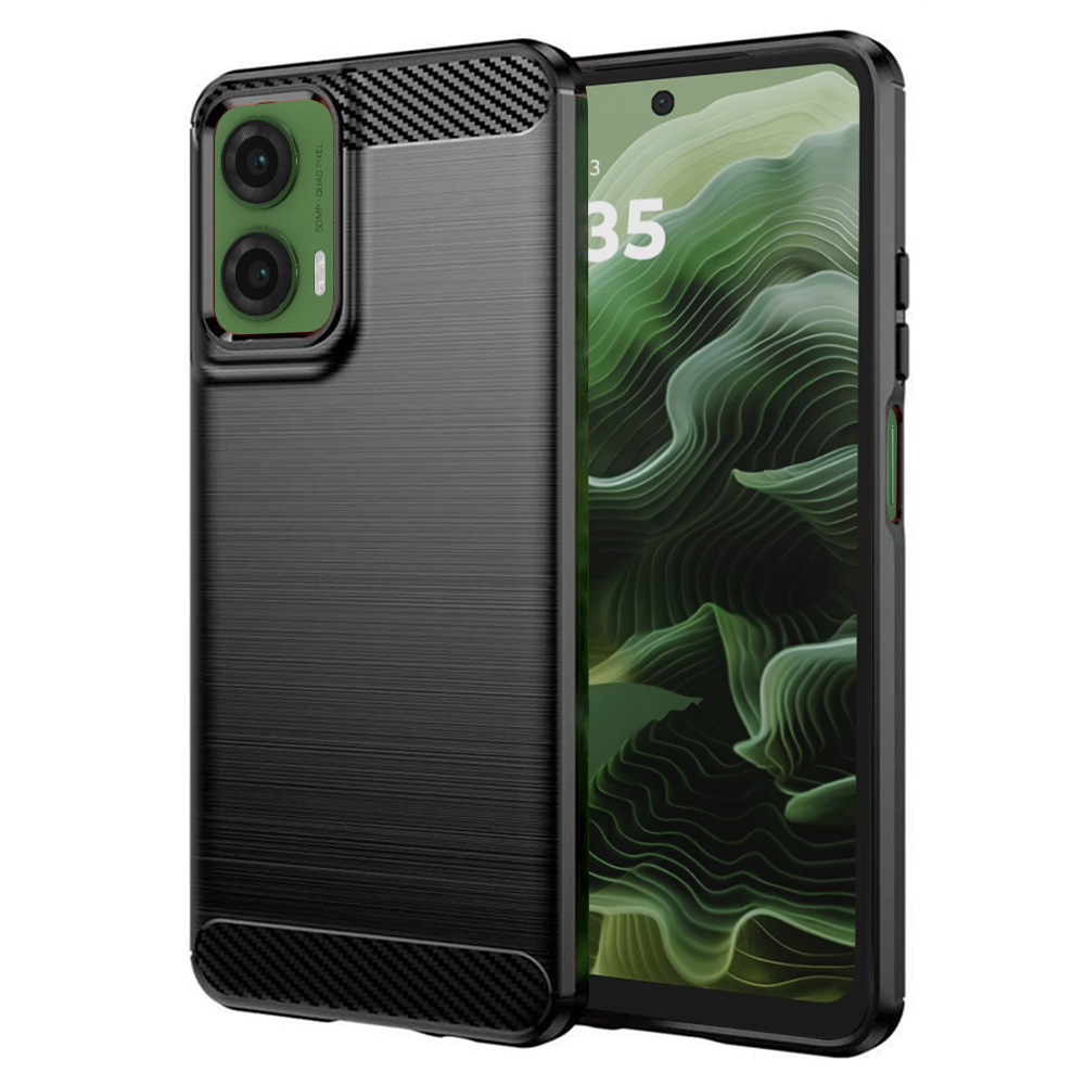 Levně Pouzdro Techsuit Carbon Silicone pro Motorola Moto G35 černé